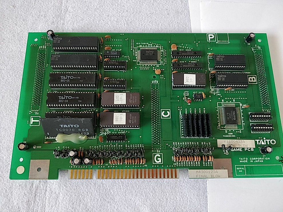 Final blow Taito F2 Arcade PCB System Cart, Manual, Instruction card s ...