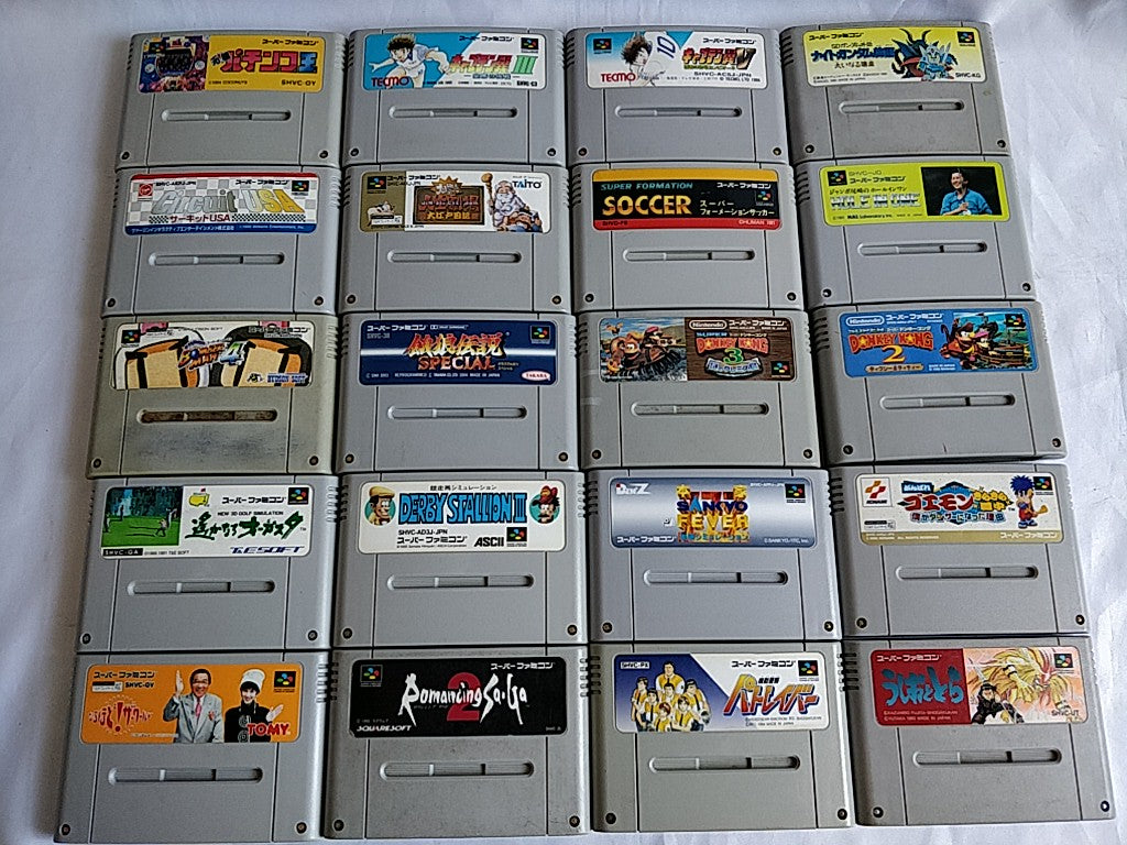 Wholesale lot of 20 Nintendo Super Famicom FC NES Game Cartridge set-e0701-2