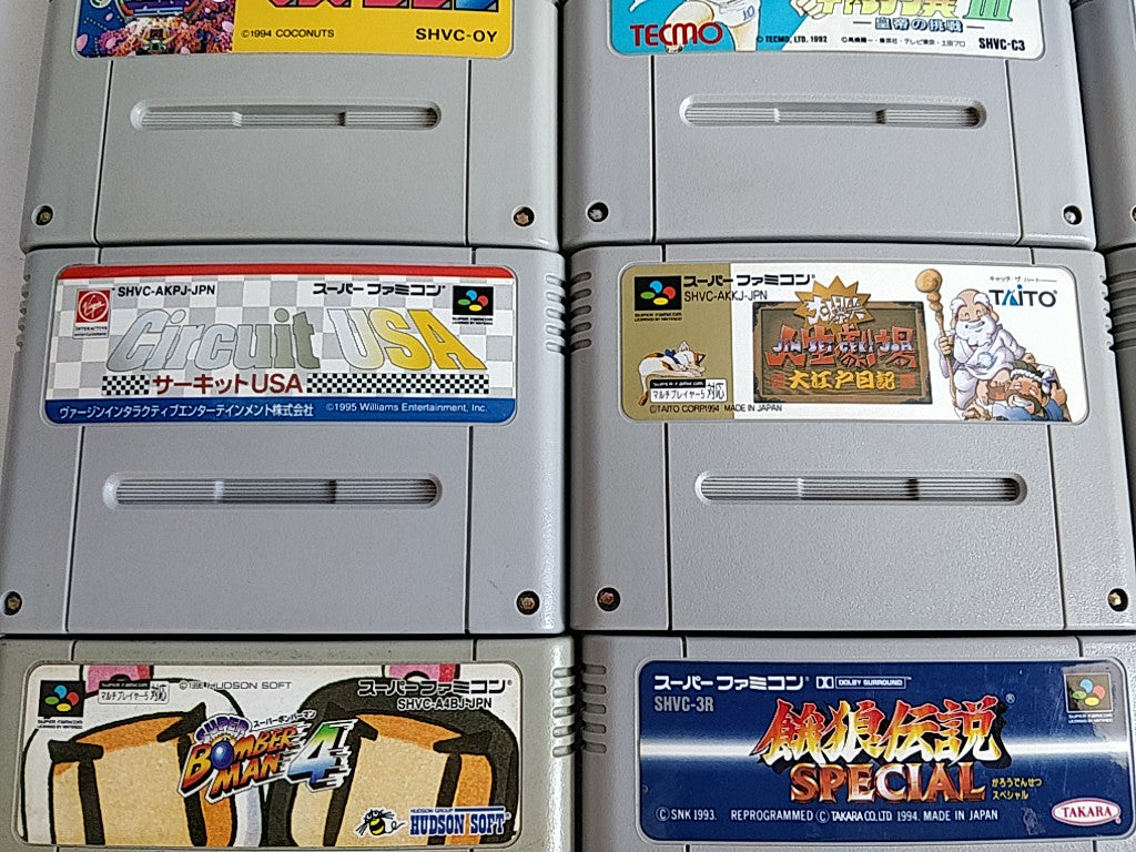 Wholesale lot of 20 Nintendo Super Famicom FC NES Game Cartridge set-e0701-2