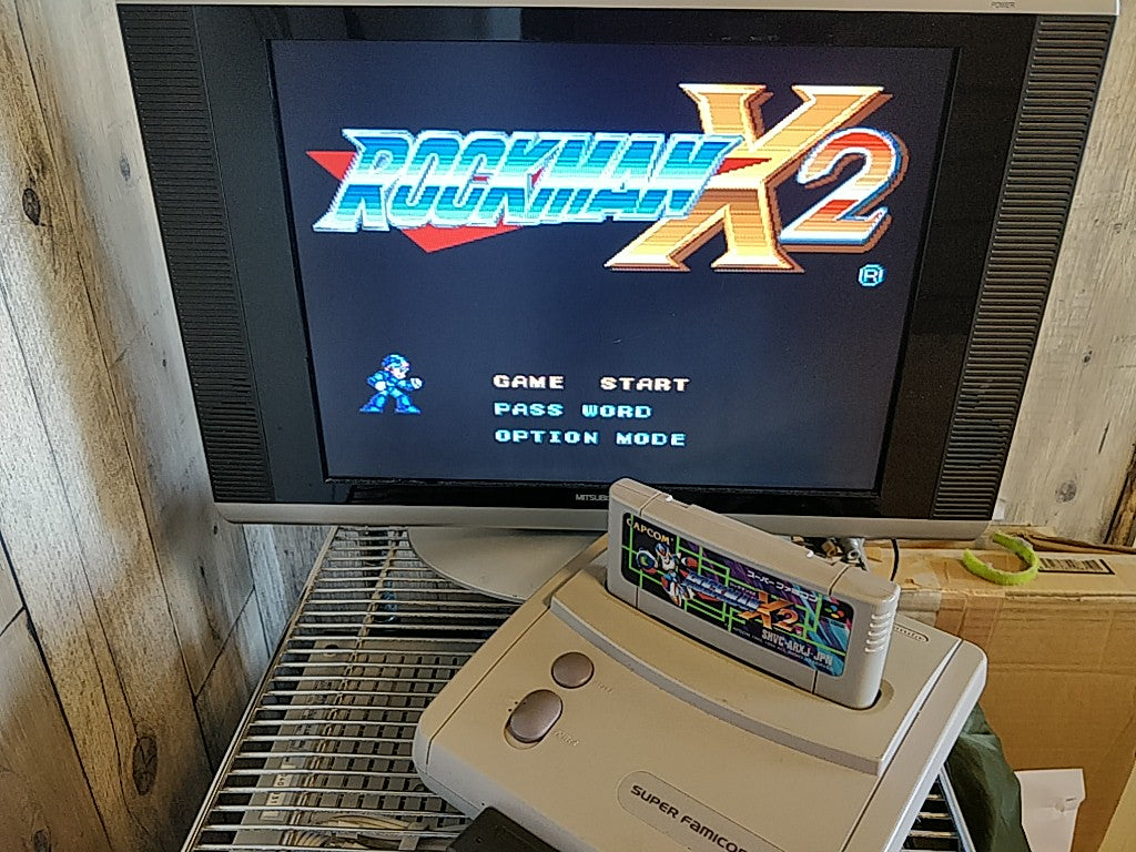 ROCKMAN X2( MEGAMAN ) Nintendo Super Famicom SFC Cartridge only-e0701-2