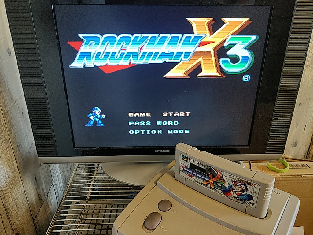 ROCKMAN X3( MEGAMAN ) Nintendo Super Famicom SFC Cartridge only-e0701-1