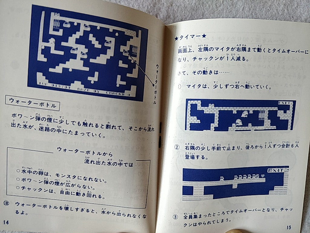 Chack'n Pop; Sega  Mark 3,SG/SC series Game Card and Manual set, tested-e0714-4