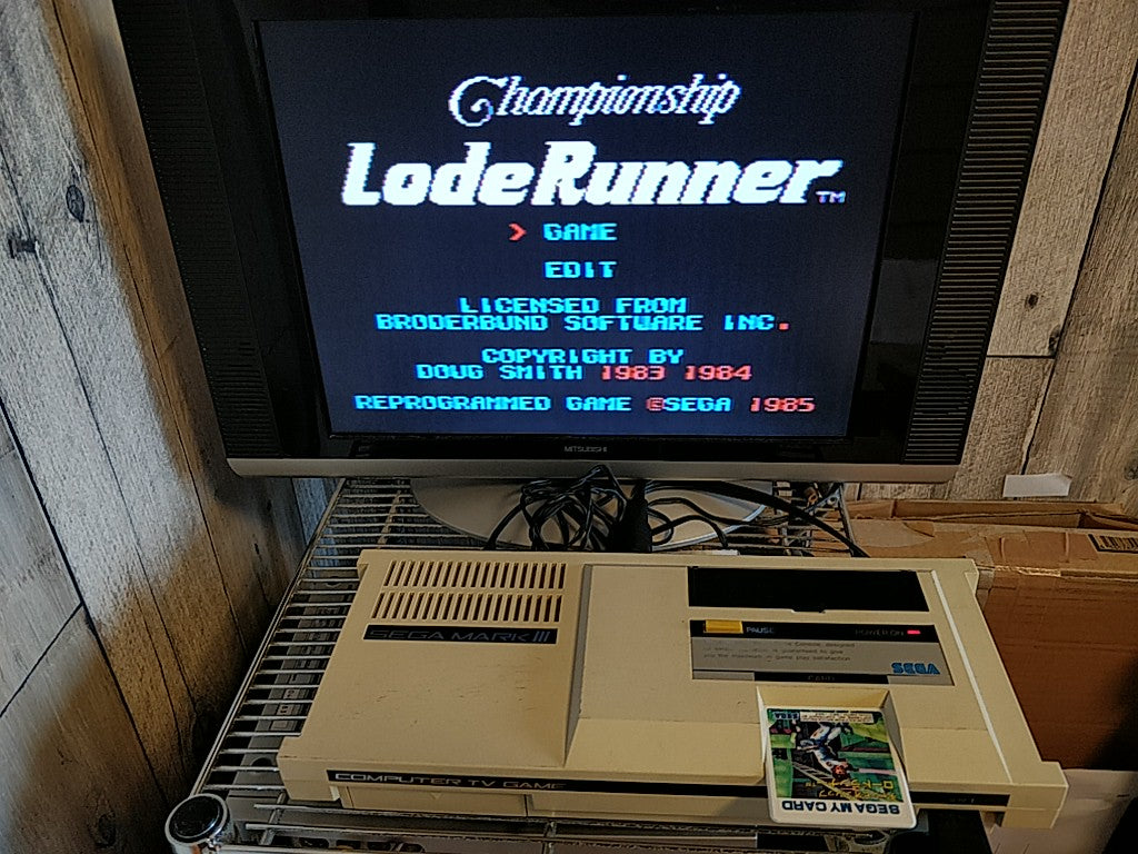 Championship Lode Runner; Sega  Mark 3,SG/SC series Game Card set-e0714-2