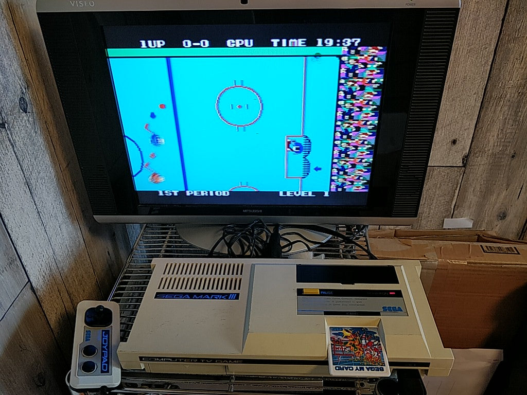 Champion Ice Hockey; Sega  Mark 3,SG/SC series Game Card and Manual set-e0714-6