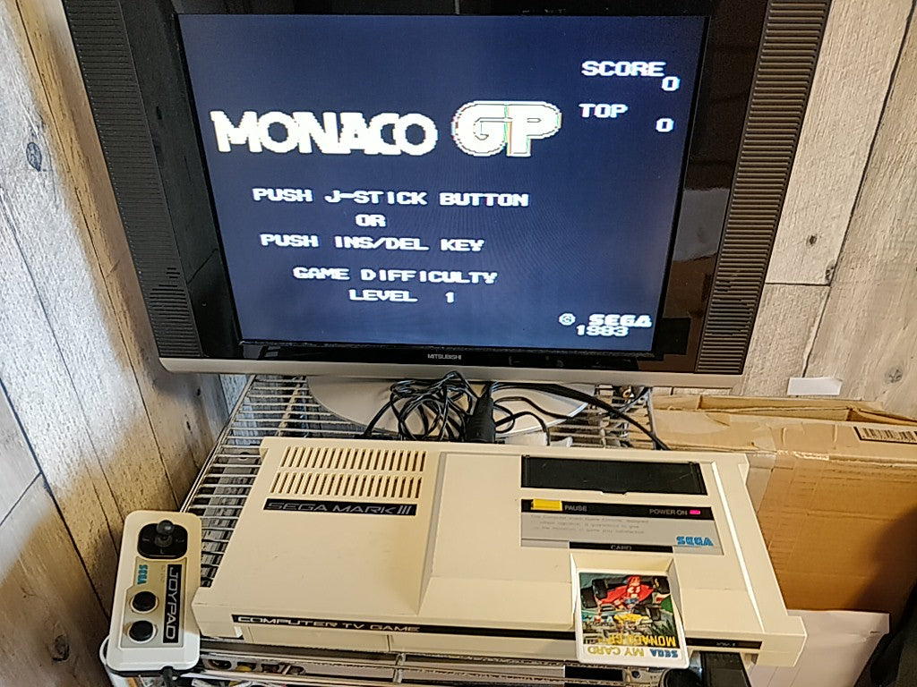 MONACO GP; Sega  Mark 3,SG/SC series Game Card and Manual set, tested-e0714-7