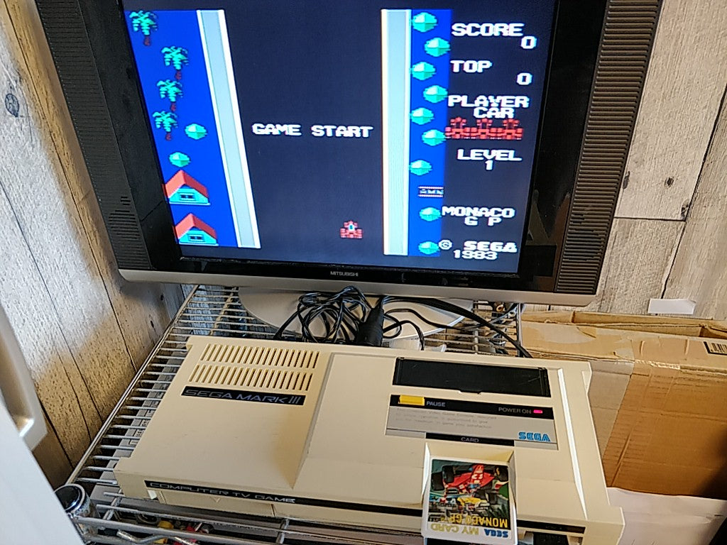 MONACO GP; Sega  Mark 3,SG/SC series Game Card and Manual set, tested-e0714-7