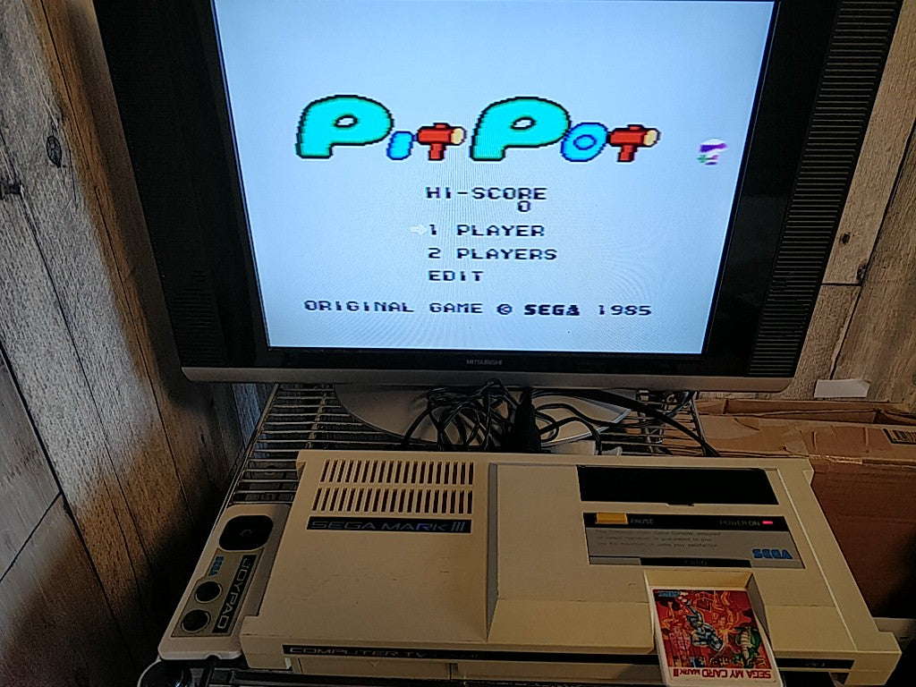 PIT POT; Sega  Mark 3,SG/SC series Game Card and Manual set, tested-e0714-8