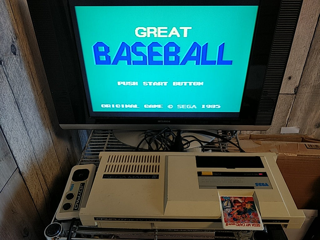 Great Baseball; Sega  Mark 3,SG/SC series Game Card and Manual set-e0714-10