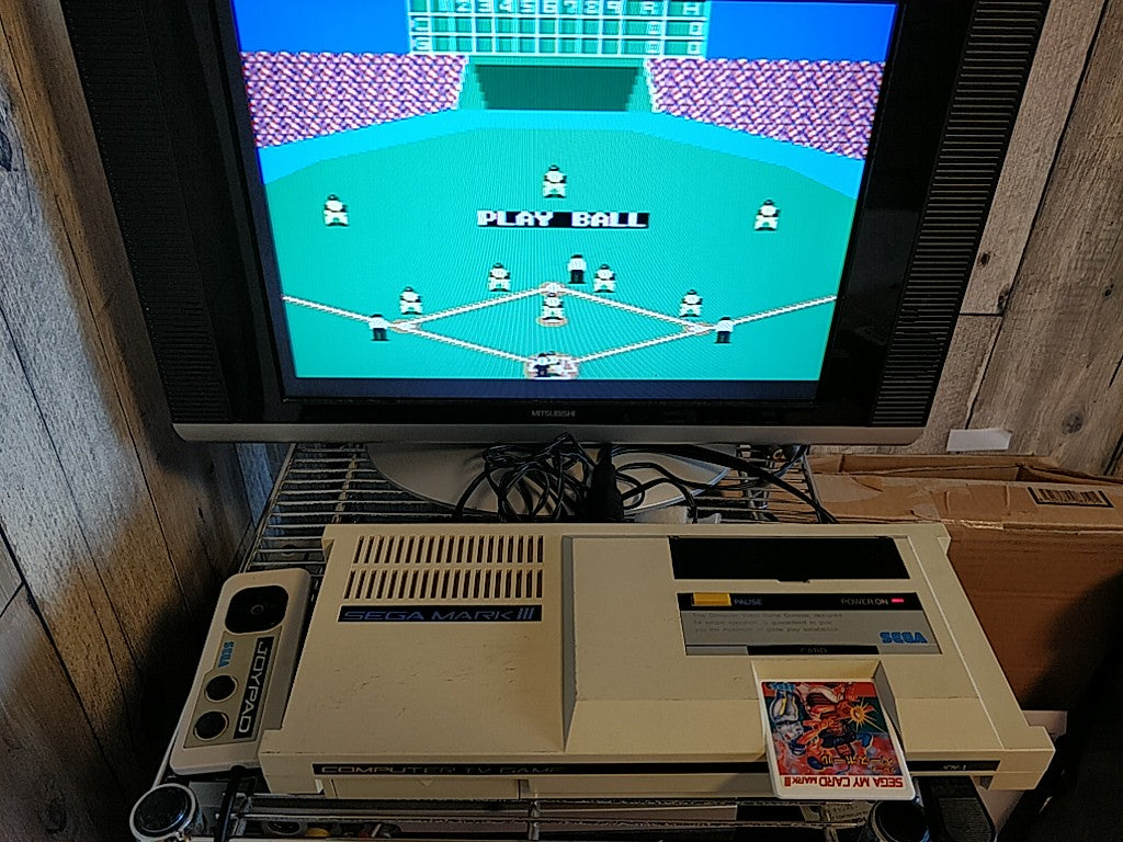 Great Baseball; Sega  Mark 3,SG/SC series Game Card and Manual set-e0714-10