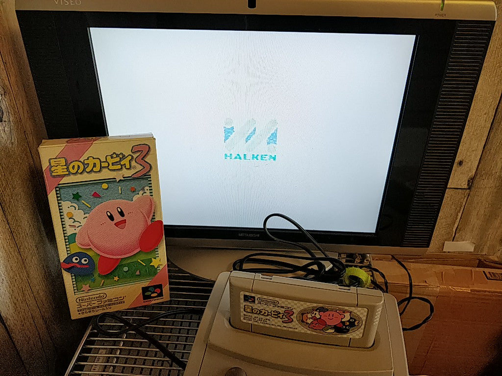 Hoshi no kirby 3 Nintendo Super Famicom SFC Cartridge,Manual,Box set- e0714-