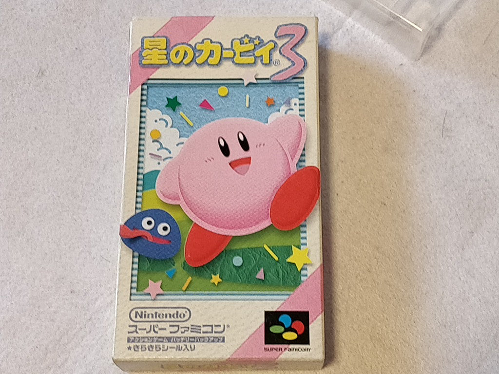Hoshi no kirby 3 Nintendo Super Famicom SFC Cartridge,Manual,Box set- e0714-
