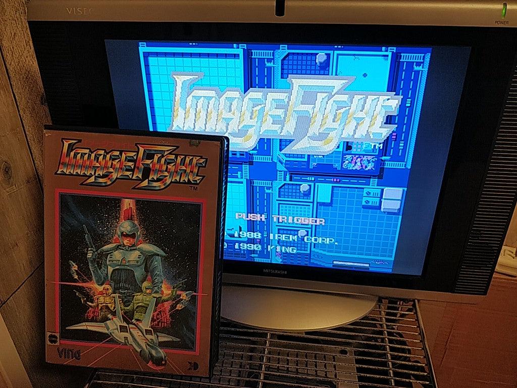 IMAGE FIGHT FM TOWNS Marty Shooter Game, Disk, Manual and Box set tested-e0804-