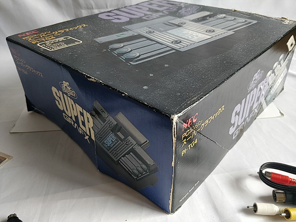 NEC PC Engine SuperGrafx PI-TG4 Console,Pad,PSU,AV cable,Game and Box set-e0805-