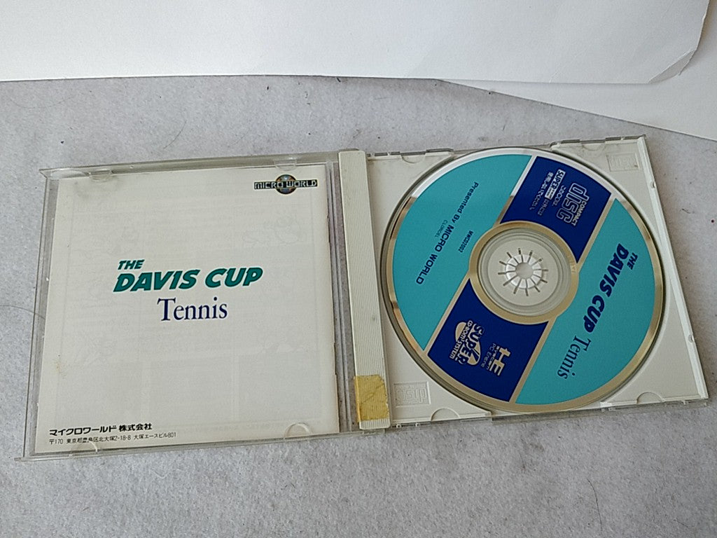The Davis Cup PC Engine CD-ROM2 Game Disk, Manual, and Box, tested-e0806