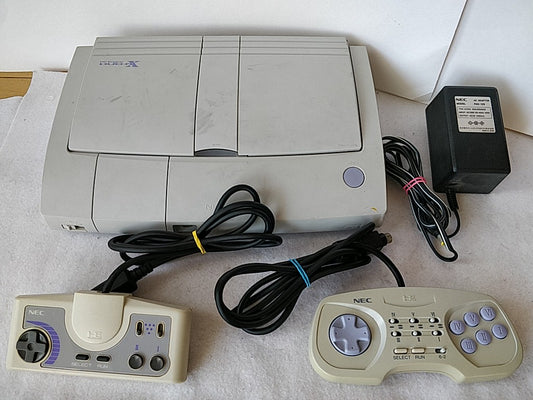 NEC PC Engine DUO-RX PCE-DUORX Console, Original Pad and PSU set tested-e0806-