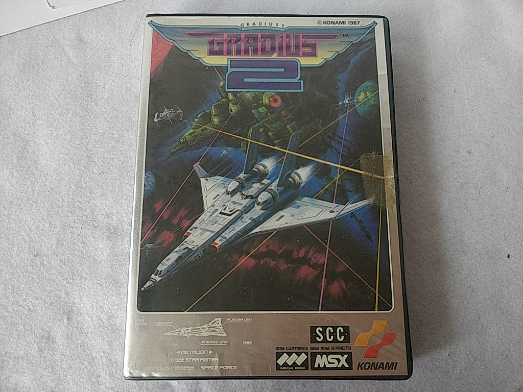 GRADIUS 2 NEMESIS 2 MSX/MSX2 Game Cartridge, Manual and Boxed set tested-e0810-