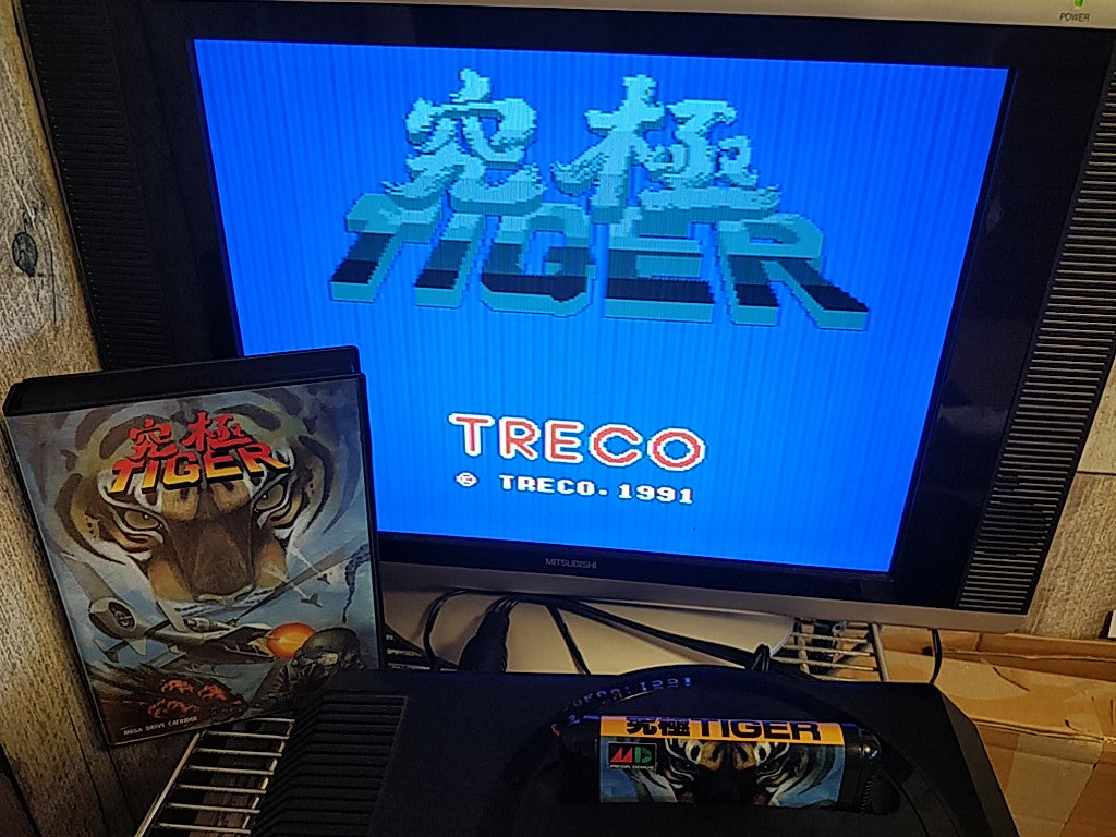 Twin Cobra (Kyukyoku Tiger) SEGA MEGA DRIVE (Genesis ) Boxed set, tested-e0812-
