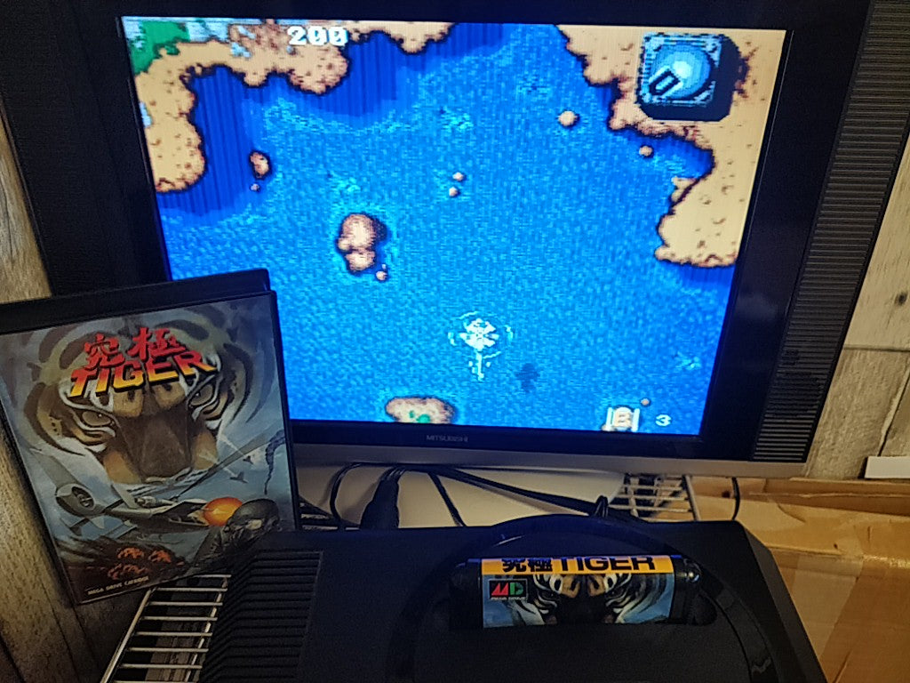 Twin Cobra (Kyukyoku Tiger) SEGA MEGA DRIVE (Genesis ) Boxed set, tested-e0812-