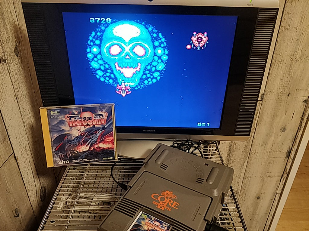 TATSUJIN for NEC PC Engine Turbografx-16 Hu-card, Manual, Box set, tes