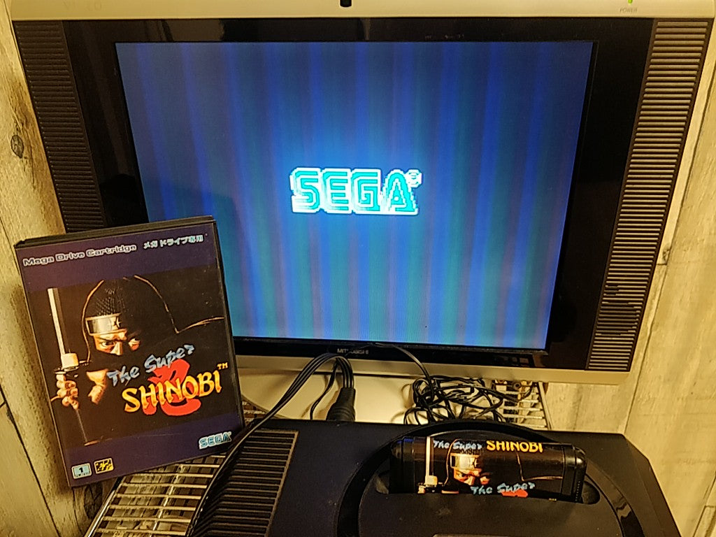 The SUPER SHINOBI The Revenge of Shinbi SEGA MEGA DRIVE Game set-e0819-