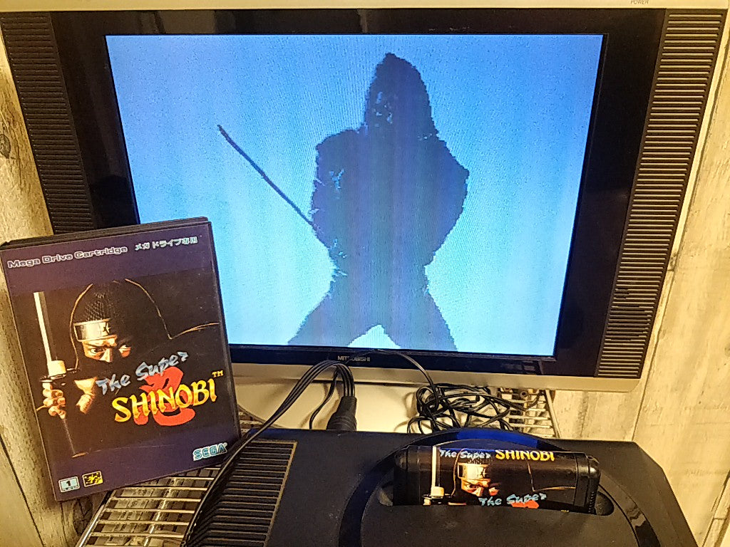 The SUPER SHINOBI The Revenge of Shinbi SEGA MEGA DRIVE Game set-e0819-