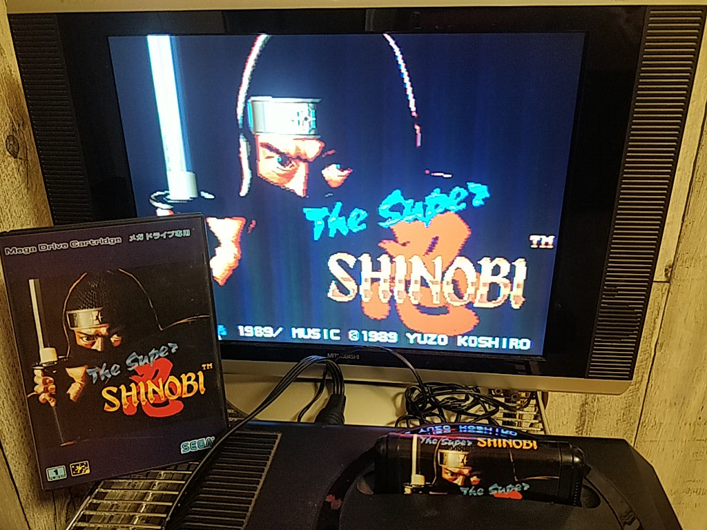 The SUPER SHINOBI The Revenge of Shinbi SEGA MEGA DRIVE Game set-e0819-