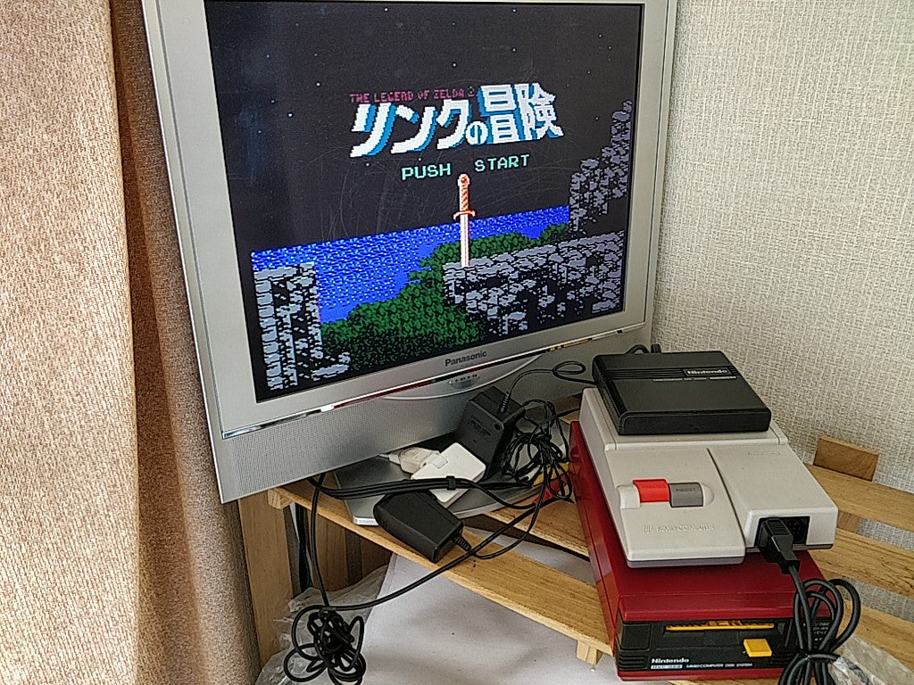 ZELDA 2 ADVENTURE OF LINK FAMICOM (NES) Disk System/Disk, manual, case-e0822-