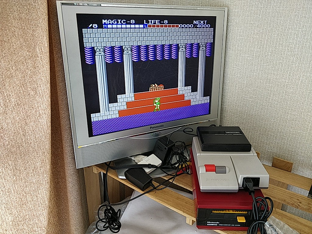 ZELDA 2 ADVENTURE OF LINK FAMICOM (NES) Disk System/Disk, manual, case-e0822-