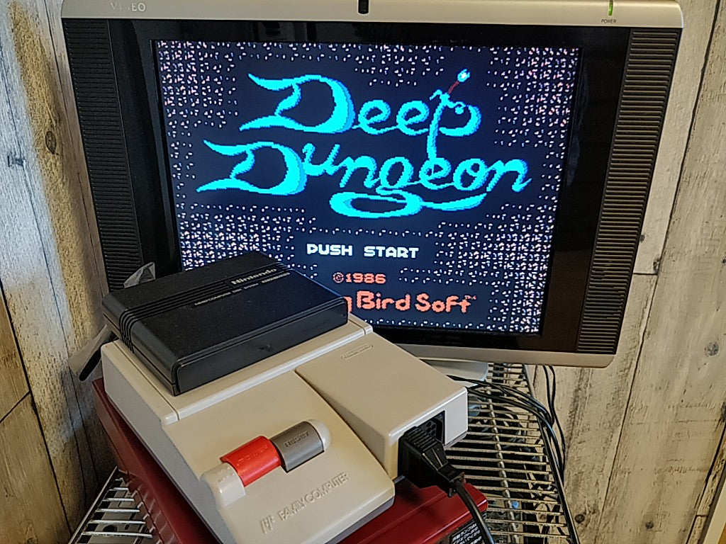 Deep Dungeon Madou Senki FAMICOM (NES) Disk System/Game Disk and Box-e0826-
