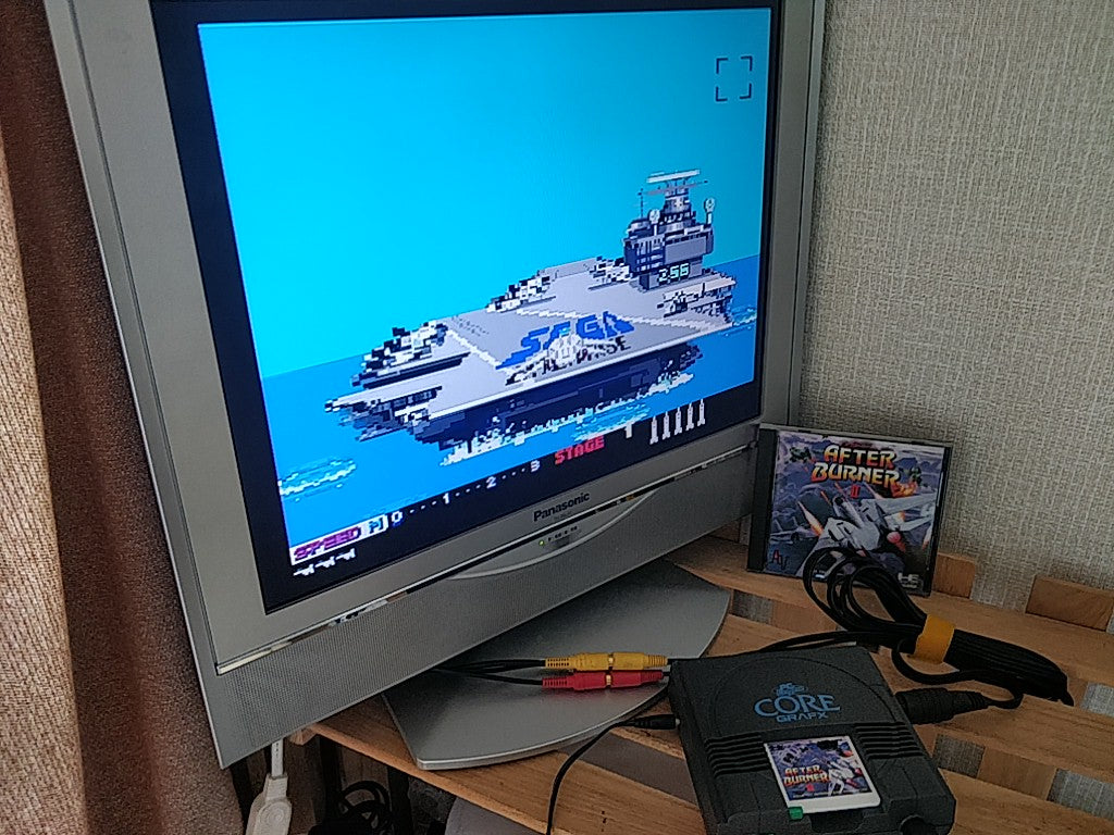 After Burner 2 NEC PC Engine TurboGrafx-16 PCE, Manual, and Box set-e0907-