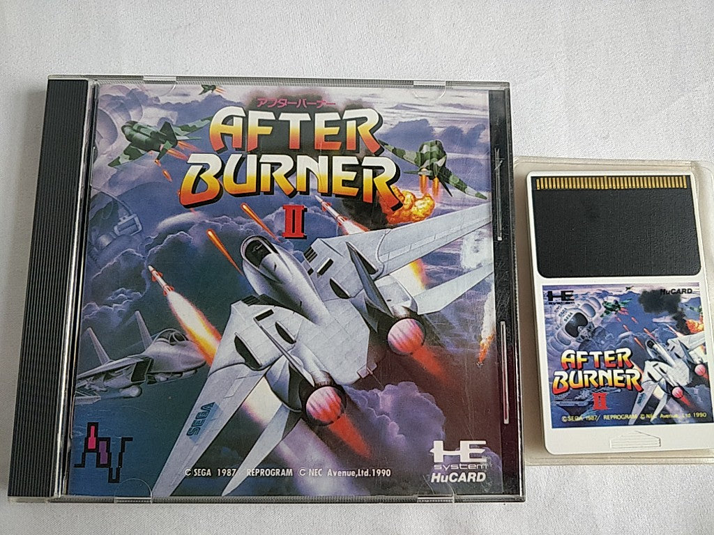 After Burner 2 NEC PC Engine TurboGrafx-16 PCE, Manual, and Box set-e0907-