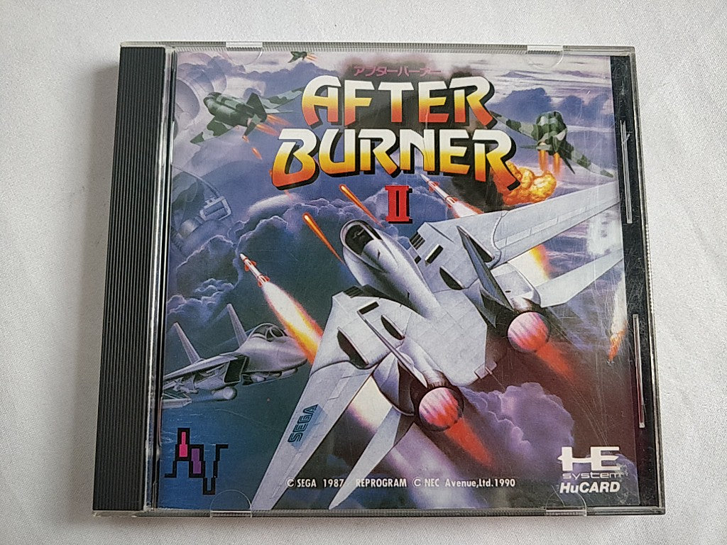 After Burner 2 NEC PC Engine TurboGrafx-16 PCE, Manual, and Box set-e0907-