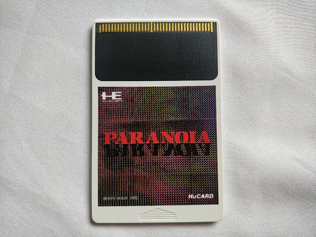Paranoia NEC PC Engine TurboGrafx-16 PCE Hu-card, Manual, and Box set-e0907