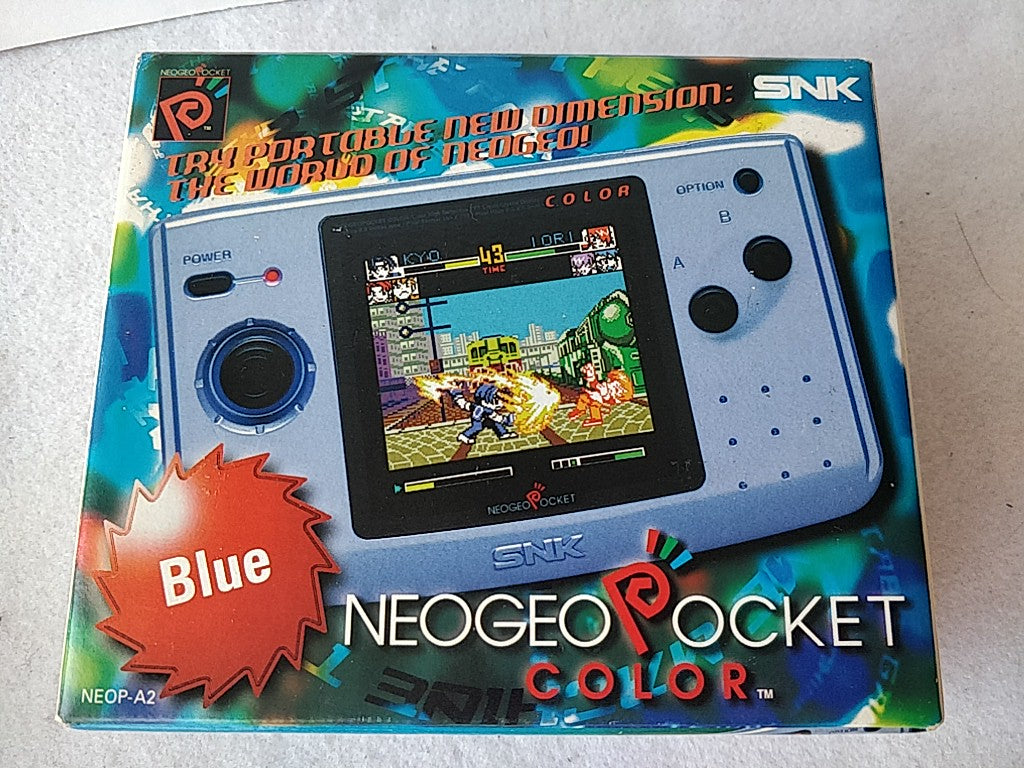 SNK NEOGEO POCKET Color Blue Console, Manual, boxed set tested-e0910-