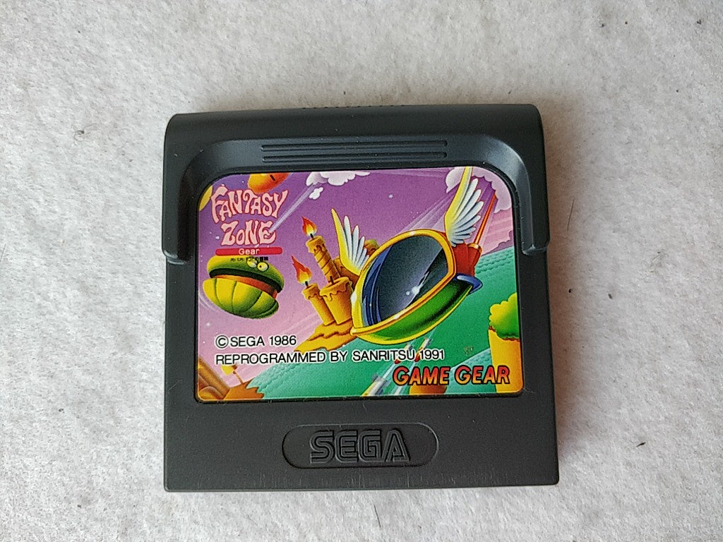 Fantasy Zone Gear SEGA GAME GEAR GG Cartridge, Manual, and Box set tested-e0910-