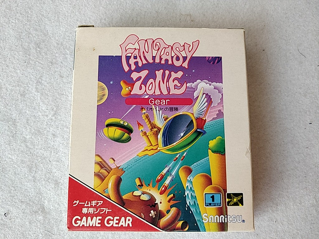 Fantasy Zone Gear SEGA GAME GEAR GG Cartridge, Manual, and Box set tested-e0910-
