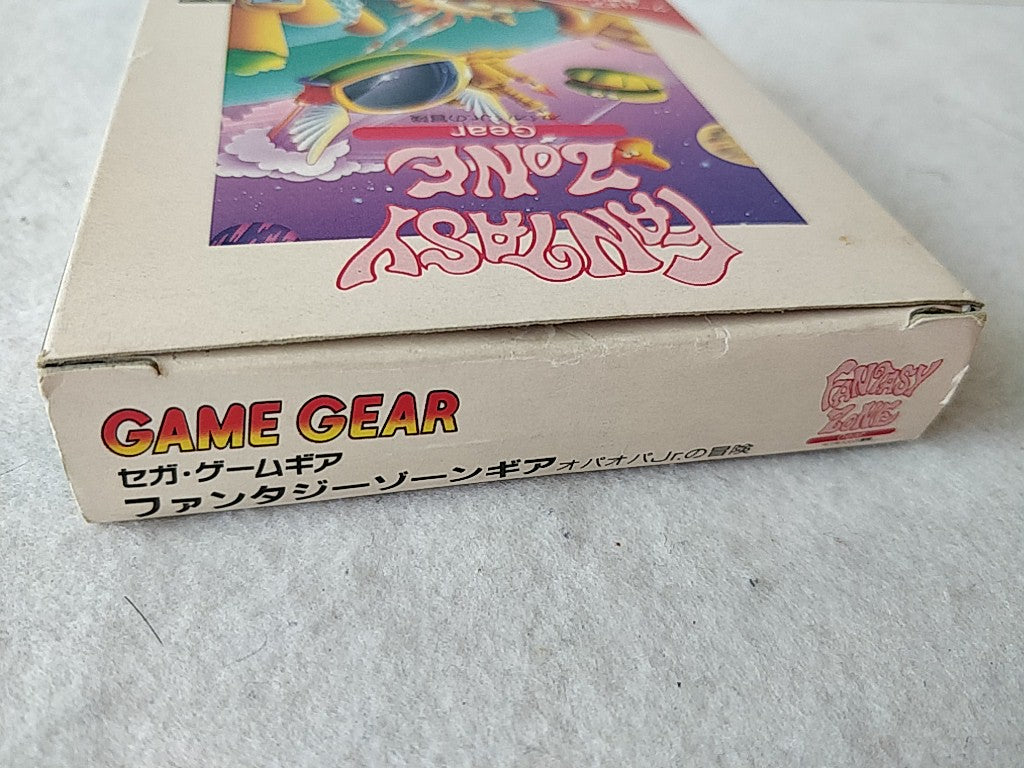 Fantasy Zone Gear SEGA GAME GEAR GG Cartridge, Manual, and Box set tested-e0910-