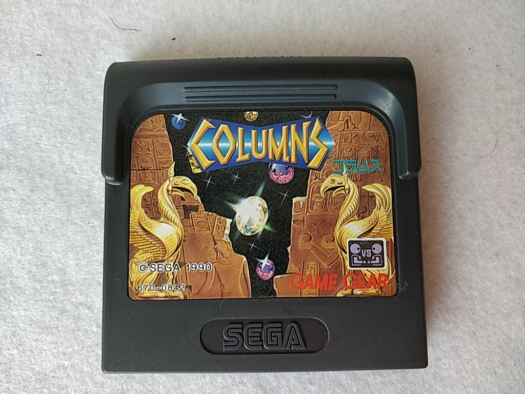 COLUMNS SEGA GAME GEAR GG Cartridge, Manual, and Box set tested-e0910-