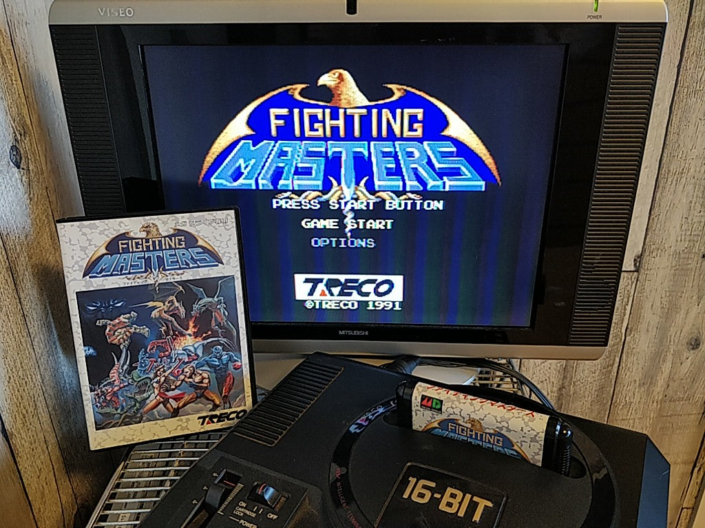 Fighting Masters SEGA MEGA DRIVE Genesis Cartridge, Manual, and Box set-e0915-