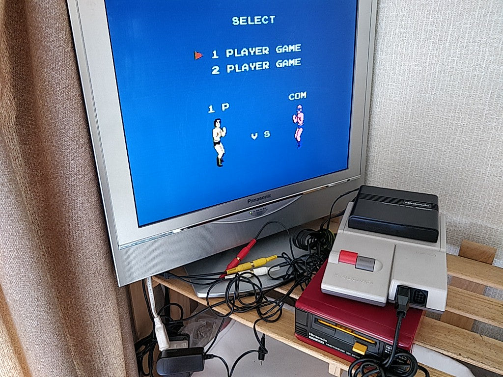 Volley ball / Pro Wresling FAMICOM DISK SYSTEM/Disk, Manual and Case set-e0920-