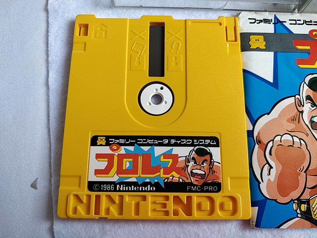 Volley ball / Pro Wresling FAMICOM DISK SYSTEM/Disk, Manual and Case set-e0920-