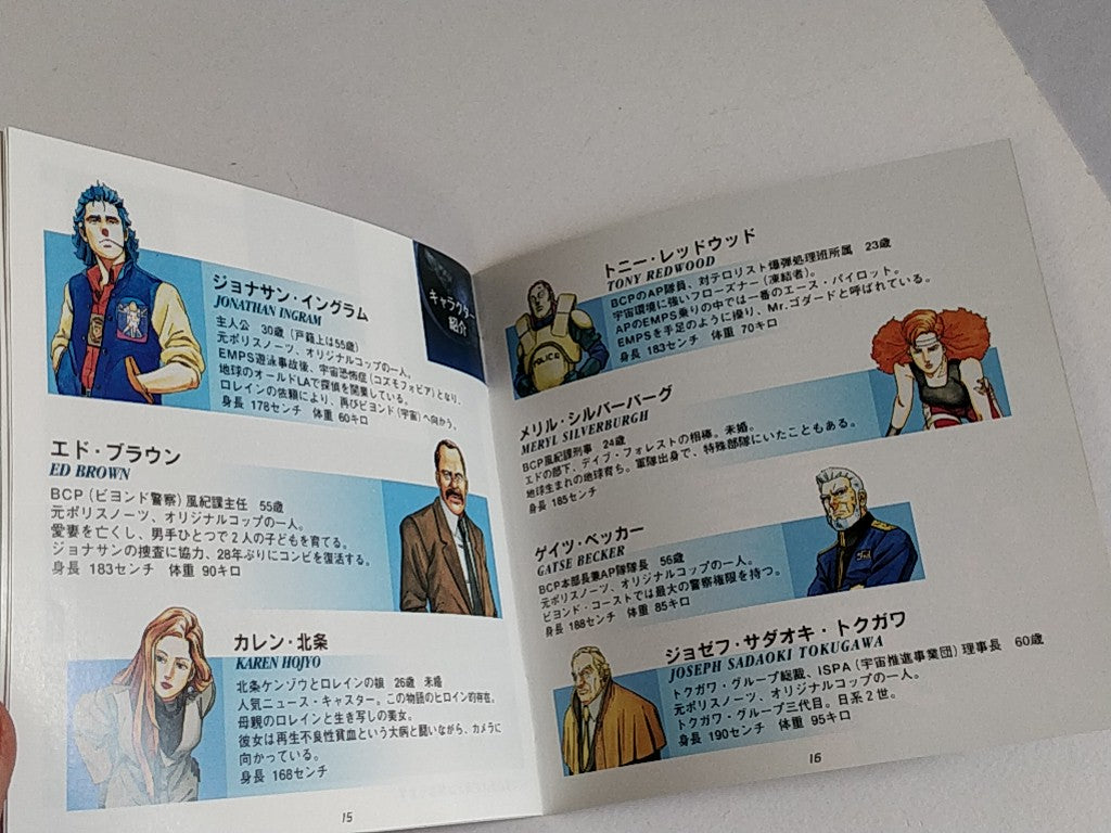 POLICENAUTS Hideo Kojima Konami Panasonic 3DO Game Disk, Manual, Box set-e1003-