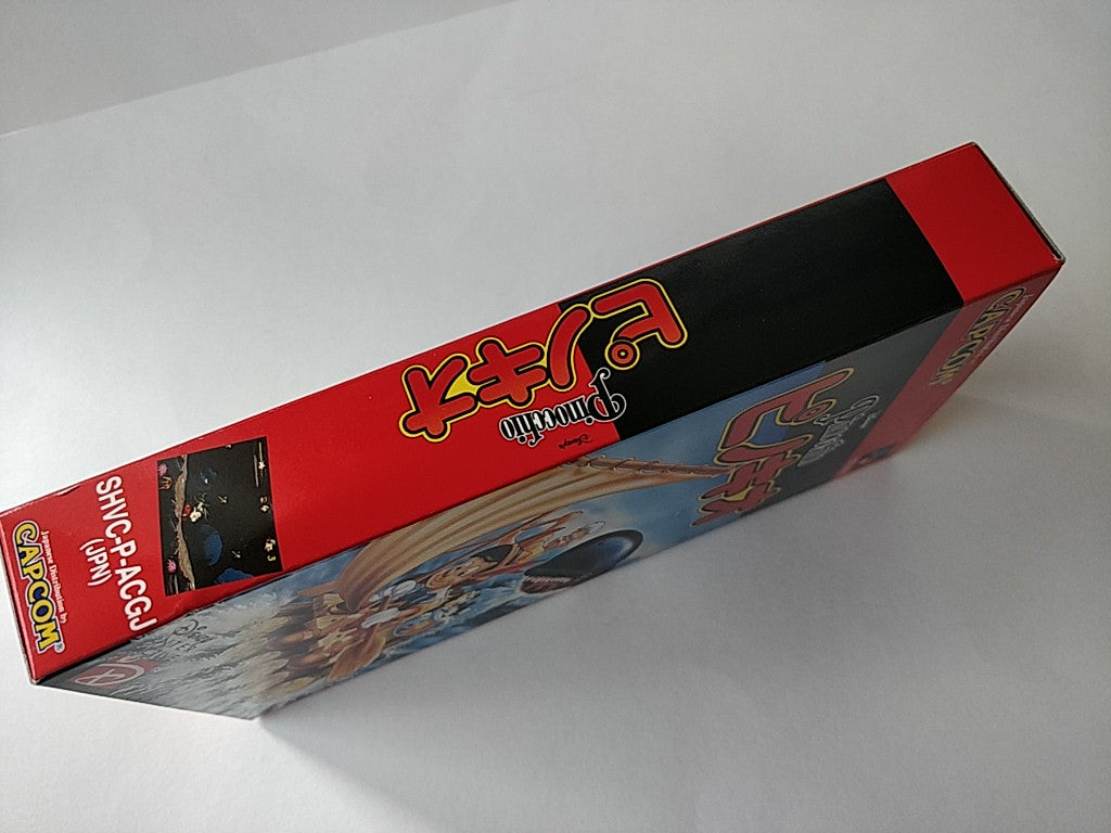 Disney's Pinocchio Super Famicom Cartridge, Manual, in Box set, tested-e1010-