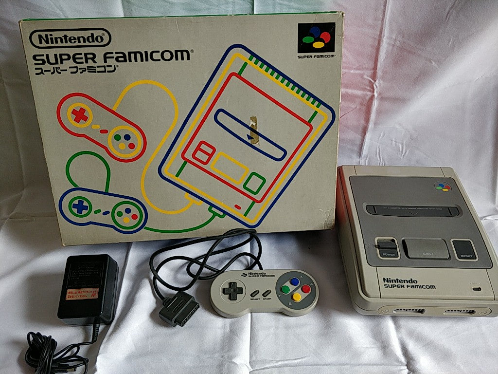 Super Famicom SNES console (SNES/SHVC-001),Pad, PSU in Box set tested-e1012-