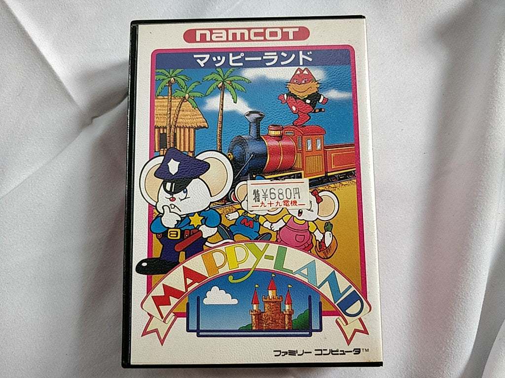 MAPPY LAND Famicom FC NES Cartridge, Manual, Boxed set, tested-e1012-