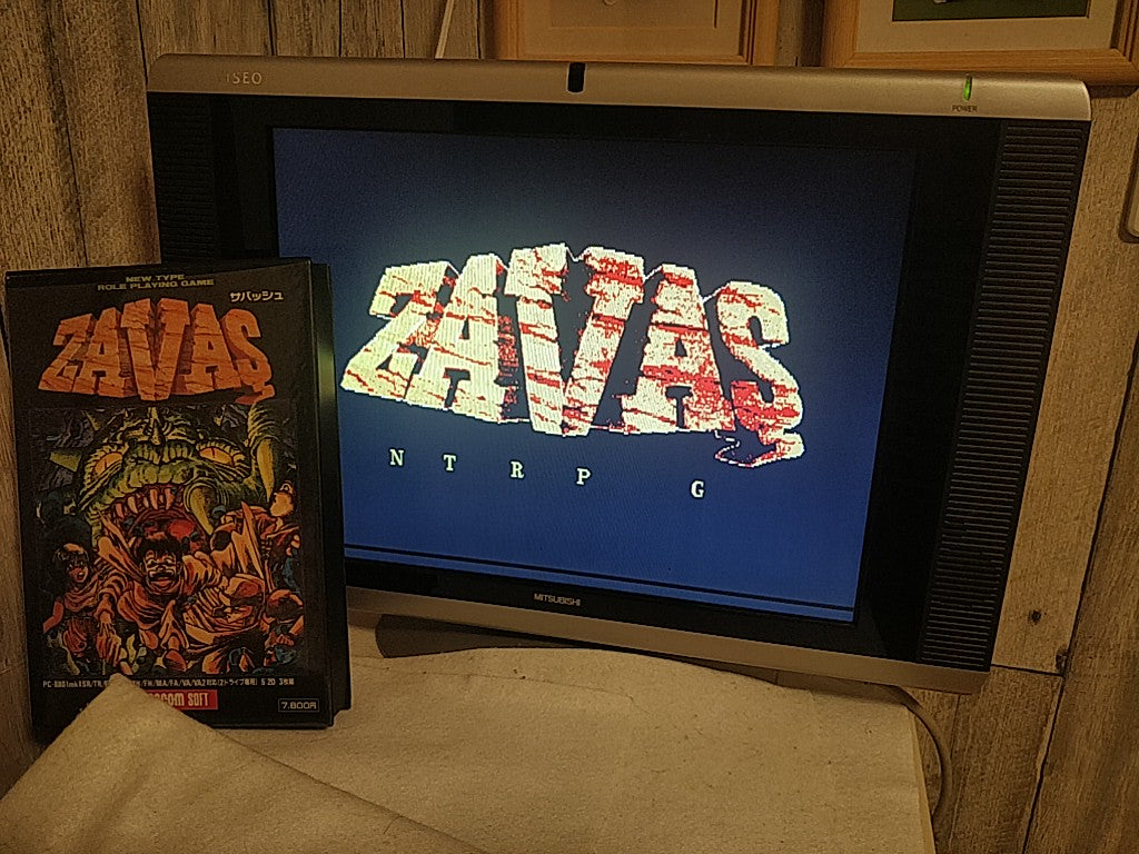 PC-8801 ZAVAS POPCOM SOFT Game disks, manual, Box. Partly tested-e1017-