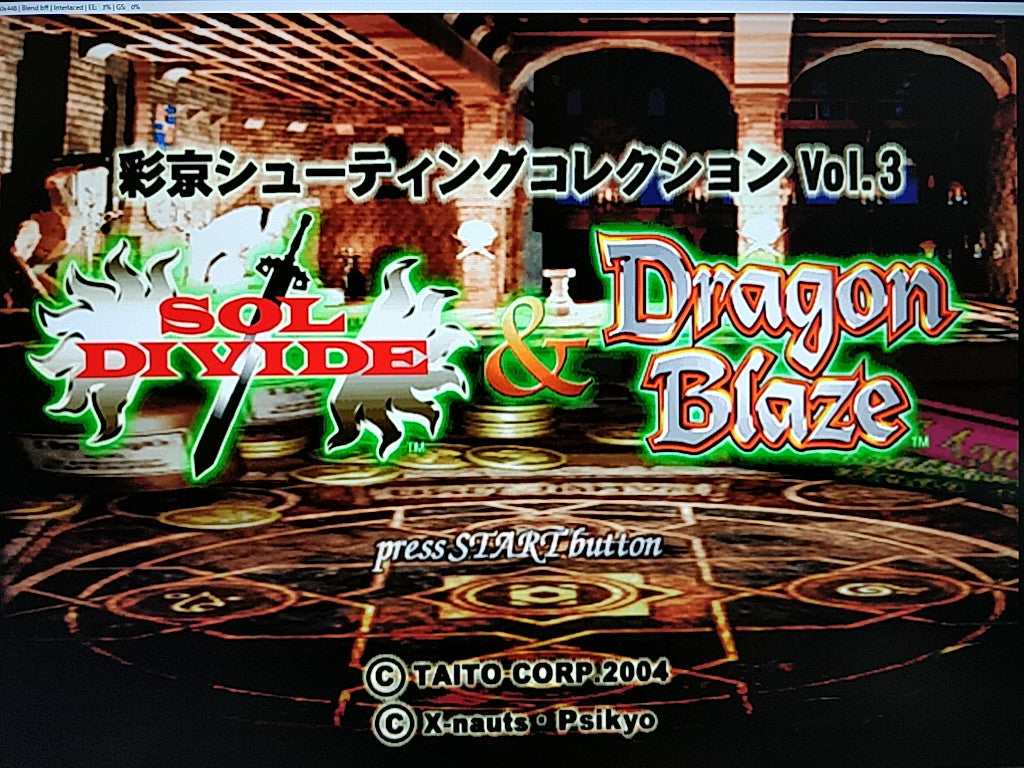 PS2 Psikyo Shooting Collection Vol.3 Sol Divide & Dragon Blaze in Box set-e1018-
