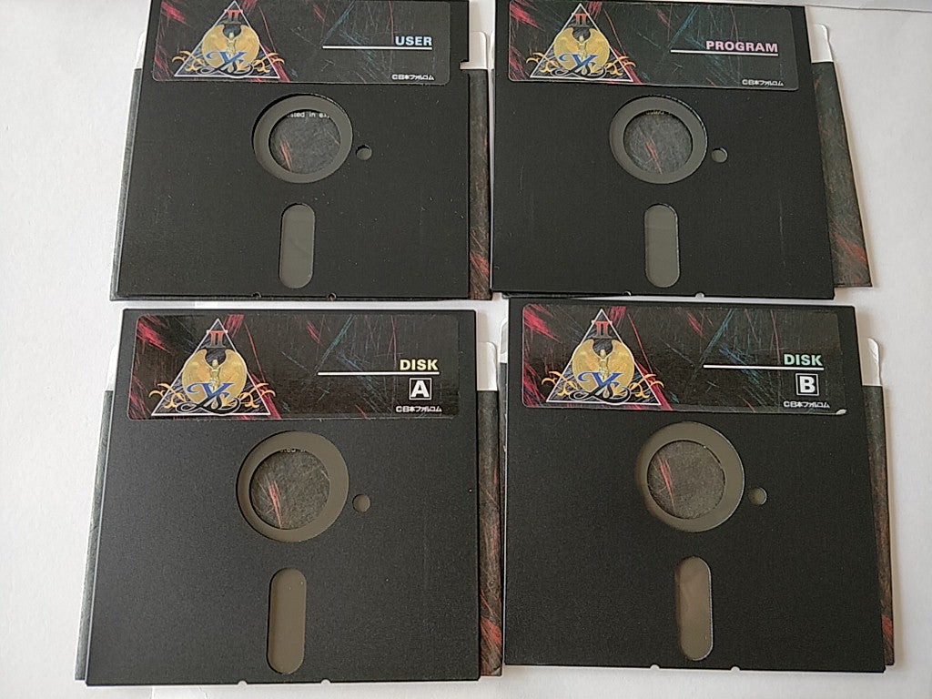 PC-8801 Ys2 Ancient Ys Vanished Game disks, manual in Box. Partly tested-e1018-