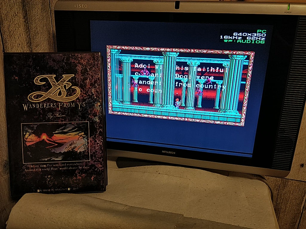 PC 8801 Ys3 Wondrous from Ys Game disks, manual, Box. Partly tested-e1021-