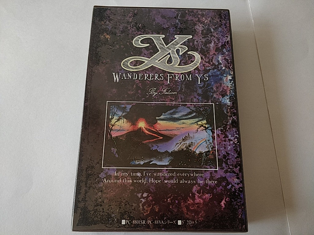 PC 8801 Ys3 Wondrous from Ys Game disks, manual, Box. Partly tested-e1021-